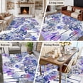 thumbnail image 5 of 6'x9' Area Rugs, Purple Onion Flowers Indoor Outdoor Area Rug for Living Room Bedroom, Spring Floral Dandelion Botanical Washable Bathroom Rugs Kitchen Floor Carpet Mats Home Decor Aesthetic, 5 of 8