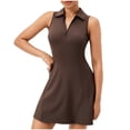 thumbnail image 2 of FcBaudy Robes pour Femmes, Robes d'Été pour Femmes Jupe de Tennis à Revers pour Femmes Séchage Respirant Taille Couleur Contrastante Robe de Sport Décontractée de Mise en Forme Robe pour Femmes, 2 of 6