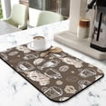 thumbnail image 2 of Sophisticated Diatom Mud Coffee Mat - Absorbent 19.5x12in Bar Mat Ideal for Coffee Makers & Espresso Machines - Stunning Typography Print, Coffee Drying Mat Enhances Countertop Appeal, 2 of 7