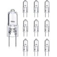 thumbnail image 1 of 10x Dc 12v Halogen Bulbs G6.35 50w Dimmable Warm White 2700k 2 Pin Clear Capsule Light Bulb For Chandelier, Desk, 1 of 3