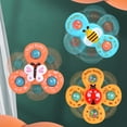 thumbnail image 1 of 3PCS Suction Cup  Toy Baby Bath  Toy Turntable  Cartoon  Rotating   For Bathroom Dining Table Chairs, 1 of 8