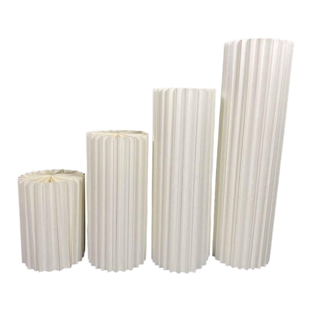 Soportes cilíndricos con pedestal, soportes plegables para pasteles, pilares de exhibición para mostrador. 4 piezas de 20 40 60 y 80 cm