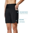 thumbnail image 4 of BALEAF Womens Swim Shorts Long 7" High Waisted Quick Dry Board Shorts Beach Shorts for Women with Linner Pockets Black XL, 4 of 7