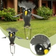 thumbnail image 2 of Flapping Metal Brown Gray Owl Yard Stake Rocking Wind Whirly-Gig Garden Art, 2 of 5
