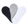 thumbnail image 6 of Fit In Clouds cotton no show womens liner hidden socks for women, 3 pack in white, grey, black, 6 of 6