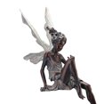 thumbnail image 2 of Escultura De Hadas De Resina Escultura de hada de las flores de resina Turek sentado estatua ángel decoración de patio (marrón) Wdftyju Libre de BPA, 2 of 3