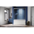 thumbnail image 2 of Sliding Glass Tub Door 56-60 in. W x 57 in. H Semi Frameless Double Bathtub Door Brushed Nickel Finish Certified Thick Tempered Glass 304 Stainless Steel Handles Adjustable Width for Easy Installation, 2 of 8