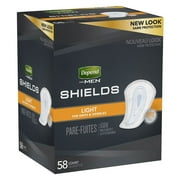 Depend Shields for Men, Light Absorbency Incontinence Protection, 58 Count P...