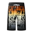 thumbnail image 2 of Caqnni Men's Hawaiian Print Board Shorts: Your Beachside Getaway (Z01-Black,XL), 2 of 5