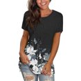 thumbnail image 1 of Gibobby Playera Corte clásico para Mujer Camisetas holgadas para mujer, camisetas verano manga corta, camisetas informales túnica Yoga para entrenamiento, c(Negro,CH), 1 of 5