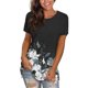 thumbnail image 1 of Gibobby Playera Corte clásico para Mujer Camisetas holgadas para mujer, camisetas verano manga corta, camisetas informales túnica Yoga para entrenamiento, c(Negro,CH), 1 of 5