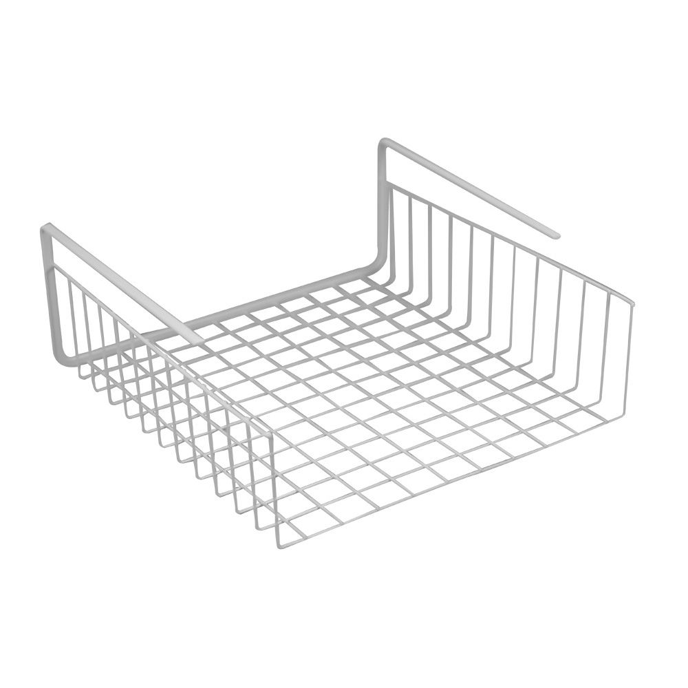 Under Shelf Wire Basket. White