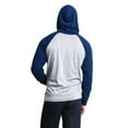 thumbnail image 6 of G-Style USA Men's Lightweight Contrast Raglan Sleeve Pullover Hoodie Sweatshirt MH13114 - Heather Gray/Royal Caviar - Small, 6 of 6