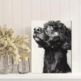 thumbnail image 2 of Black White Curly Poodle Ink Sketch Canvas Print, Pet Dog Lover Classic Home Wall Decor Art, 2 of 8