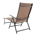 thumbnail image 5 of Textilene Outdoor Lounge Chaise Folding Reclining Chair with Adjustable Back Brown, 5 of 9