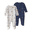 Gray Bear, variant on Baby Sleep N Play, 2-Pack, Sizes Preemie-6/9 Months