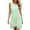 Green, variant on Women Boho Mini Dresses Eyelet Crew Neck Sleeveless Solid Color Casual Sundresses Fashion Breathable Twisted Vacation Clothes