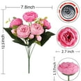 thumbnail image 2 of Clearance Artificial flowers under $5,Artificial Peony Flowers Rose Home Party Wedding Decorative Fake Roses Bouquet, 2 of 3