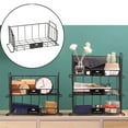 thumbnail image 4 of Organizador de almacenamiento de ambre de congedor, de contenedor de refrigerador doméstico con manijas empotradas para gabinetes de cocina, perfecl organizador del congelador de la cesta de alambre, 4 of 8