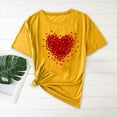 thumbnail image 2 of qolati Valentines T-Shirt for Women Cute Love Heart Grarphic Shirts Dressy Casual Valentines Short Sleeve Tunic Tops, 2 of 6