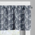 thumbnail image 3 of Ambesonne Floral Valance Pack of 2, Japanese Striped Graphic, 42"X12", Charcoal Grey Dark Blue, 3 of 5
