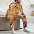 thumbnail image 7 of Sikiie Halloween Flamingos Mens Pajama Set, Soft Warm Long Sleeve Sleepwear, Cozy Button-Down Pjs for Men-Medium, 7 of 7