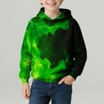 thumbnail image 4 of Boys Graphic Hoodies 3D Dragon/Fire/Galaxy Printed Pullover Hooded Sweatshirt Loose Casual Fashion Kids Clothes, Green 3 Years, 4 of 7