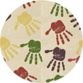 thumbnail image 1 of Ahgly Company Machine Washable Indoor Round Transitional Golden Blonde Gold Area Rugs, 6' Round, 1 of 7