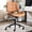 Brown, variant on Armless Home Office Chair, Walnut Desk Chair with Wheels & Adjustable Height, 360° Swivel Task Chair for Office, Reading Room, Brown