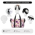 thumbnail image 3 of Travel Duffle Bag pink purple flowers Travel Tote Bags Carry on Luggage Waterproof Weekender Bags with Top Handle Adjustable Shoulde Strap for Travel Gym, 3 of 5