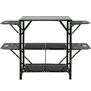 VEVOR Camping Kitchen Table Folding Portable Cook Station 5 Tables & 2 Shelves