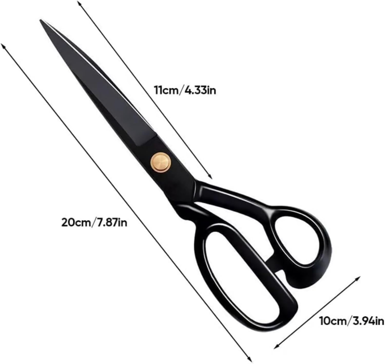 Professional Manganese Steel Tailor Scissors, Professional Heavy Duty Sewing Scissors 8 Inch, High Manganese Steel Fabric Scissors for Tailor, Craft, Quilting & DIY - Ergonomic Handle