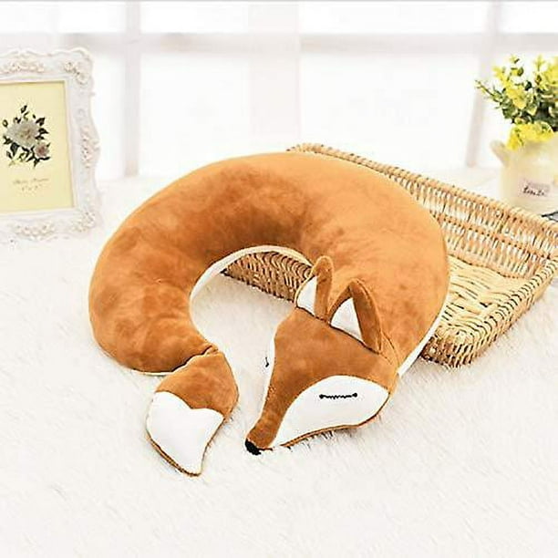 Almohadas de viaje para ninos almohada en forma de U con dibujos animados de animales y zorros almohada ergonomica en forma de U para adultos color naranja Bodega Aurrera en linea