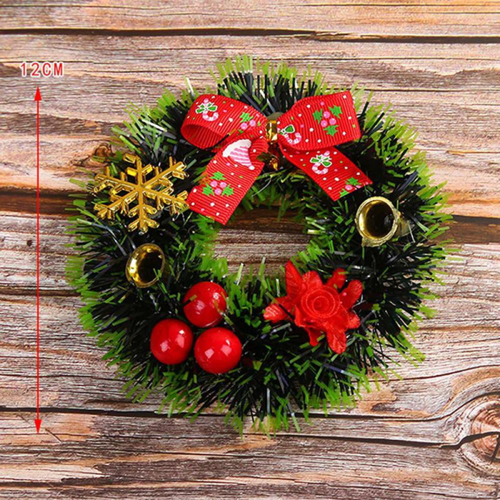 Xmas Christmas Wreath Rattan Doll Garland Funny Party Door Wall Decoration Gift For Indoors and Outdoors Creative and Useful Fashion