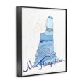 thumbnail image 2 of Stupell Industries Contemporary New Hampshire Agate Blue US State Design Black Framed Giclee Art, 11 x 14, by Ziwei Li, 2 of 7