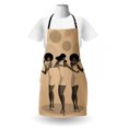 thumbnail image 3 of Retro Apron, Singers Dancing Wild Style of Sixties, Unisex Kitchen Bib with Adjustable Neck for Cooking Gardening, Adult Size, Pastel Brown Taupe, by Ambesonne, 3 of 4