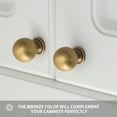 thumbnail image 7 of 9 Pack Antique Brass Handles and Knobs Round Solid Vintage Antique Brass Finish Kitchen Cabinet Knobs,Ball Cabinet knobs, 7 of 7