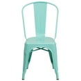 thumbnail image 6 of BizChair Commercial Grade Mint Green Metal Indoor-Outdoor Stackable Chair, 6 of 11