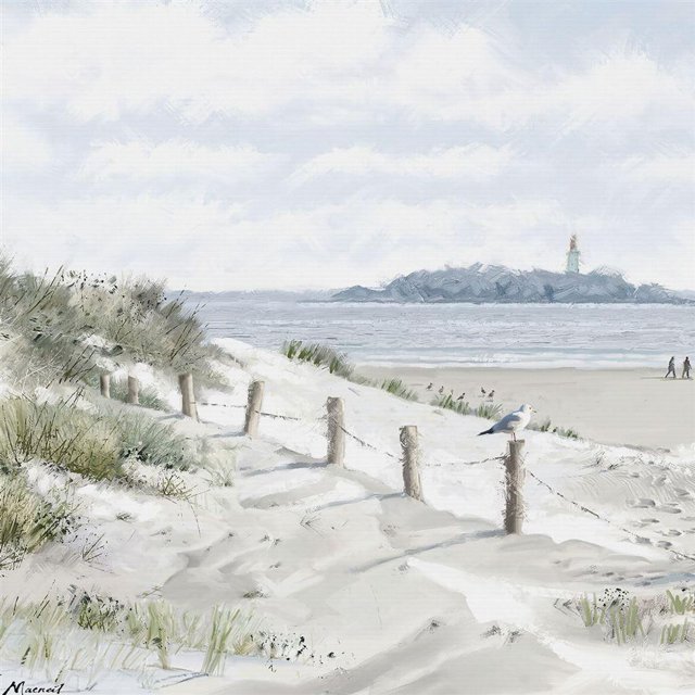 Richard Macneil White Sands II Wooden Canvas Print