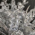 thumbnail image 5 of Serie de flores plateadas para bodas, hojas, material para escenario, fiesta, hilera de flores artificiales, tema navideño, arreglo floral, decoración del hogar, 5 of 5
