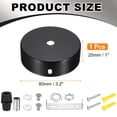 thumbnail image 2 of Uxcell Metal Round Solid Lamp Stand 2.4" x 1.2"- 1 Pcs Metal Circular Lamp Base Iron Round Light Base for Home Decor DIY Bedroom Living Room, 1.0 mm Thick Edge-Mount, Brass, 2 of 6