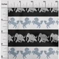 thumbnail image 1 of oneOone Cotton Poplin Fabric Stripe|Elephant & Horse Ikat Print Fabric By Yard 42 Inch Wide, 1 of 4