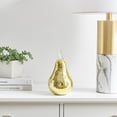 thumbnail image 2 of Alloya Pear Decorative Accent Metal Tabletop Sculpture Nature Figure - Gold, 2 of 7