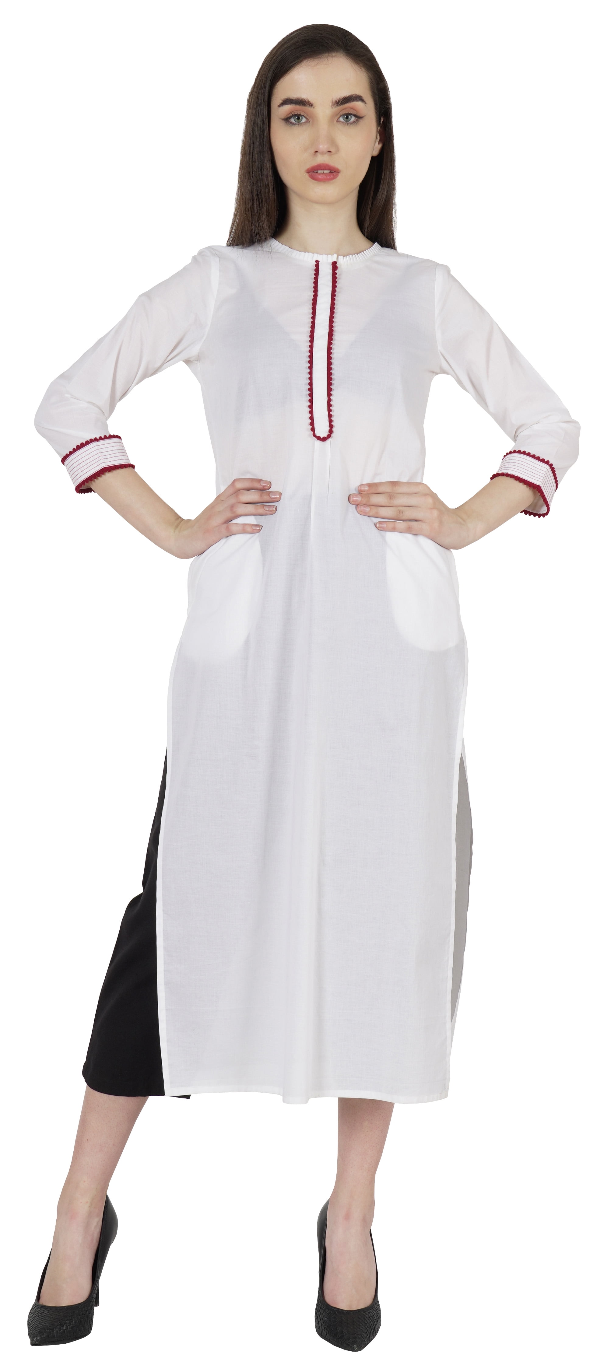 Phagun dames tuniek van katoen Kurta etnische stijl casual formele Indian Ladies Kurti - 38