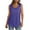 Purple, variant on WREESH Summer Womens Tank Tops Solid Color Round Neck Sleeveless Casual Tee Tops Tank Blue