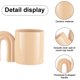 thumbnail image 4 of Taza de cerámica con manija de puerta de color sólido personalizada, taza de Arte Moderno de gran capacidad, taza de café y leche para desayuno, 400ml, 4 of 5