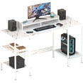 thumbnail image 1 of Escritorio de computadora efecto tipo marmol ,ajustable, 4 compartimientos  ,soporte para monitor , ideal gaming, 1 of 6