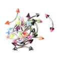 thumbnail image 1 of serony 20 x Cone Barbell Curved Ear Tragus Piercing Rings Eyebrow Bars Jewelley Body, 1 of 6