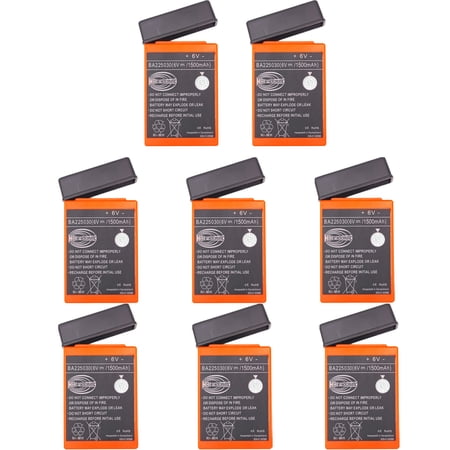 8 Pcs 1500mAh BA225030 6V Ni-Mh Battery for HBC Pump Truck Remote Control Battery