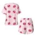 thumbnail image 5 of Naloa Cute Pig Nose Women's Short-Sleeved Pajama Set, Loungewear, Summer pajamas, Breathable Cozy - Medium, 5 of 9